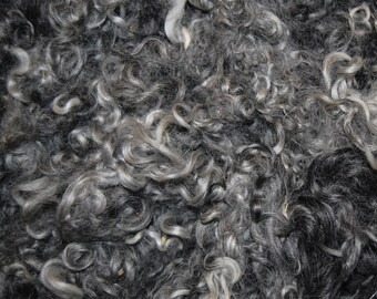 Cotswold Wool Locks, Doll Hair, Blythe reroots, Santa Beards, Spinning, Felting, Needle Felting, Shades of Gray 6 oz. Sale Price
