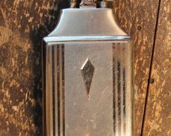 Vintage 1930's-1940's Ronson Silver Cigarette Case with Butane Lighter Made in the USA