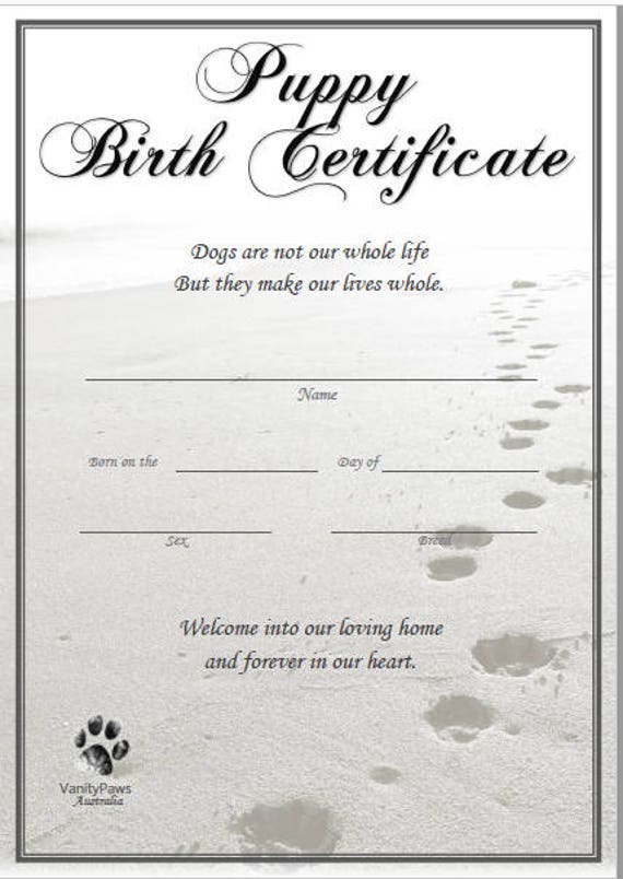 Downloadable Fillable Puppy Birth Certificate Template   Il 570xN.1424950862 Ou14 