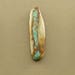 Long Oval Turquoise Cabochon, natural Royston ribbon turquoise, 41x12x6mm long oval, green color, hand-cut natural ribbon turquoise cabochon
