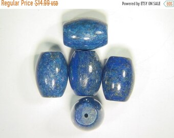 20% OFF 5 Natural AAA Afghanistan Lapis Lazuli 11 x 16mm Barrel Beads Lapidary 0453E