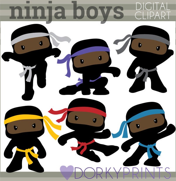 Download Ninja Clipart Personal and Limited Commercial Cute Boy