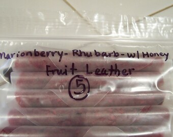 Marionberry Rhubarb Fruit Leather with Honey-SIMPLY THE BEST-