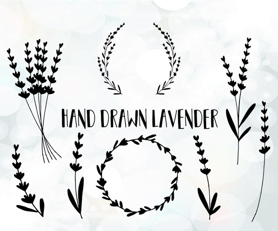 Lavender SVG Cuttable Design and Frame SVG DXF eps