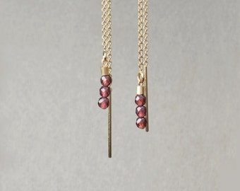 Garnet Earrings * and 14-Karat Gold *.