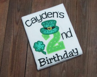 St. Patty's day birthday shirt. 2nd birthday St. Patricks Day Shirt
