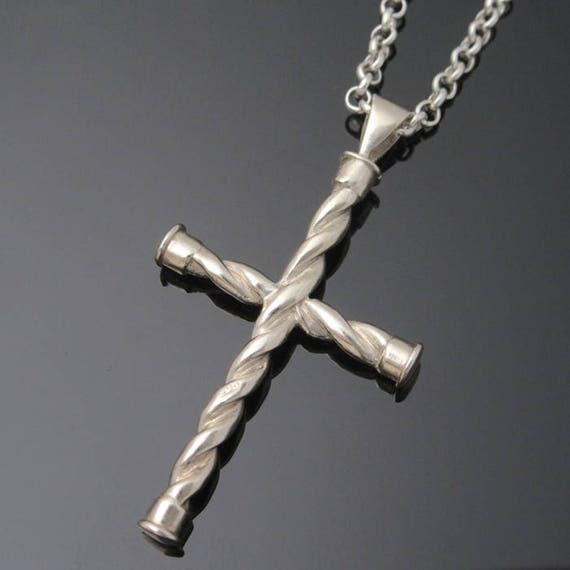 Sterling Silver Celtic Twisted Cross - Silver Cross - Irish Jewelry - Unique Jewelry - Made in Ireland