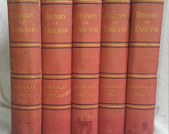 1885 complete 5 volume set History of England