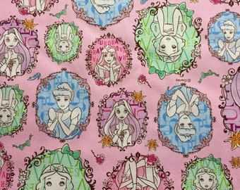 Disney princess fabric pink color HALF yard