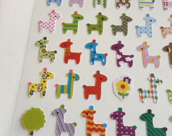 Tiny Giraffe Planner Stickers, Diary Stickers, Filofax Stickers, Kawaii Stickers, Scrapbooking Stickers, Mini Planner Stickers