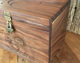 Keepsake Box, Personalized Memory Box, Rustic Wooden Keepsake Box, Engraved Gift, Jewelry Box, Photo Box, Newlywed Gift,Baby Memory Box