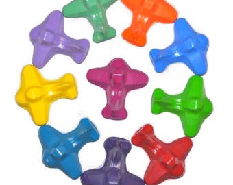 Airplane Crayons, Airplane Party Favors, Airplane Shaped Recycled Crayons - Total of 10. Boy or Girl Kids Unique Party Favors, Crayons.