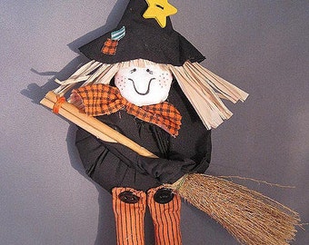 Adorable Hanging Halloween Witch Decoration