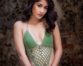 Crochet Fishnet pixie top