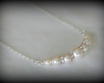 Pearl Bridesmaid Jewelry - Bridesmaid Gift - Wedding Jewelry - Color Choice