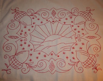 Vintage Embroidered Table cloth
