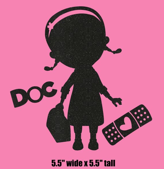 Download Doc McStuffins silhouette iron on glitter vinyl transfer DIY