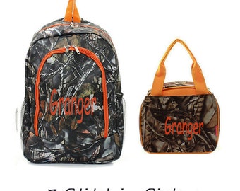 Monogram Real tree Backpack Sets-backpack and lunch bags set-lunch boxes-backpacks-diaper bag
