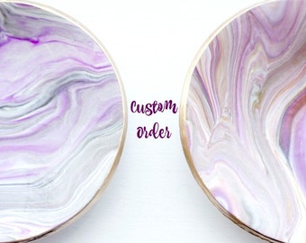 Marbled Clay Bowl // Ring Dish // Jewelry Holder // Trinket Dish