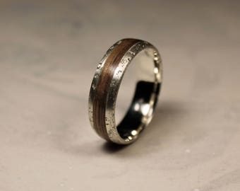 Wood inlay ring | Etsy