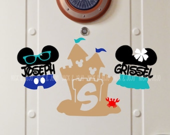 Beach Bum Family Bundle - Disney Cruise Magnet - Door Magnets