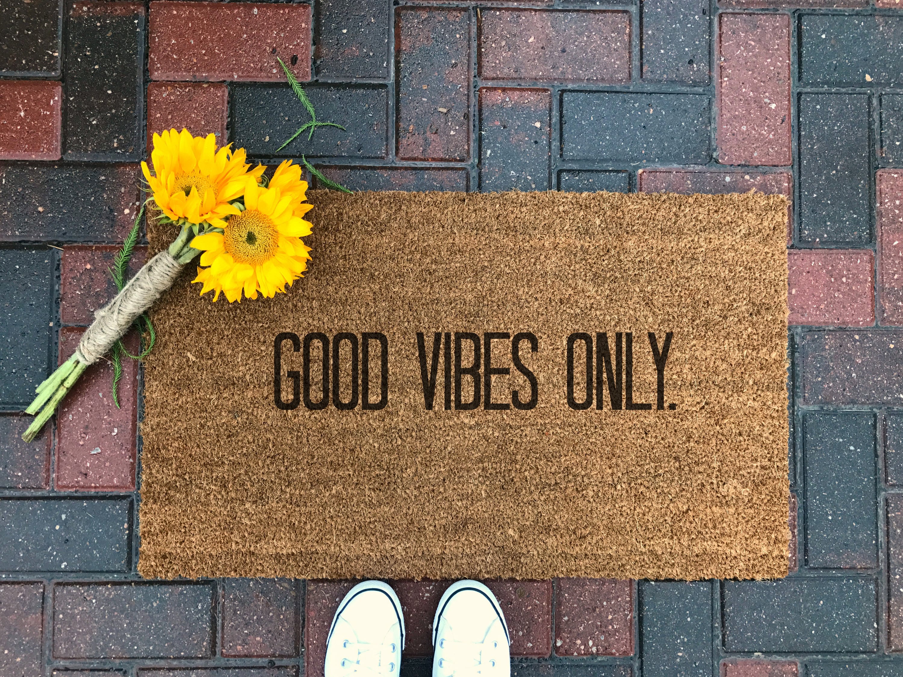 Good Vibes Only Doormat / Coir Doormat / Quote Doormat / Funny
