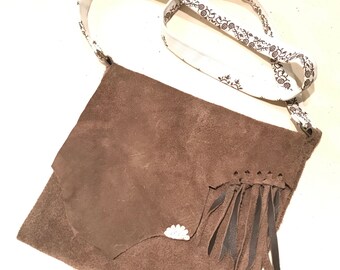 Forget Me Knot Suede Leather Bag