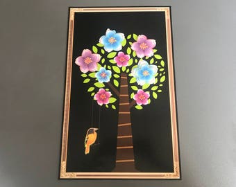 poster/poster/canvas/table 5 d tree bird