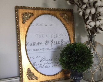 Vintage Picture Frame, Gold Frame, French Frame, Ornate Picture Frame, Gallery Wall, Cottage Accessories, Farmhouse Decor, Country #046