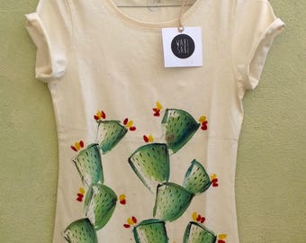 Tshirt Fig India handpainted * Certified Organic Cotton