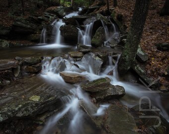 Waterfall cascade, Leverett, Western Massachusetts