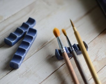 Pottery Lavender Paintbrush Rest - Calligraphy Material