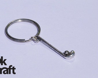 Tibetan silver Golf Club Key-Rings, golfer, golfing gift