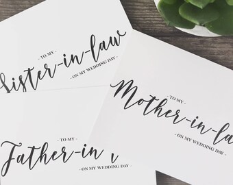 Before I Do Card, Wedding Day Cards, Mother of Bride, Father Cards, Thank You Bridal Party Card, Sentiment Cards, To my Mother, Thank You N