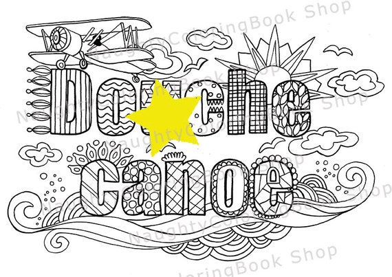 Douhe Canoe Swear Words Printable Coloring Pages Swear