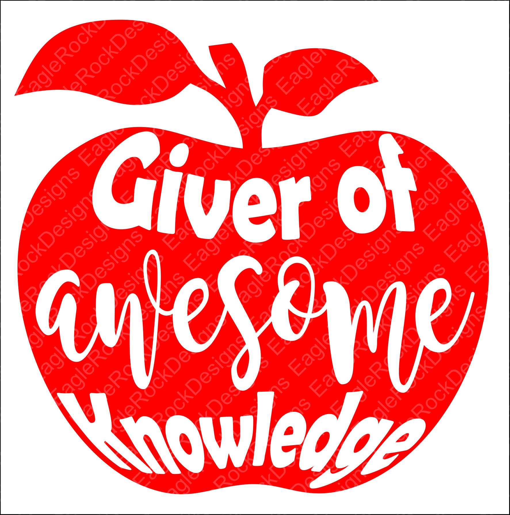 Teacher Apple SVG DXF EPS Cut File for Cameo and Cricut