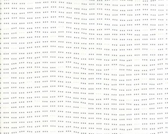 White Christmas White Black Metallic Little Dots 1654 11M by Brigitte Heitland of Zen Chic for Moda