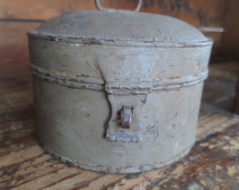 Antique Painted Tin Cannister - American Country Tinware