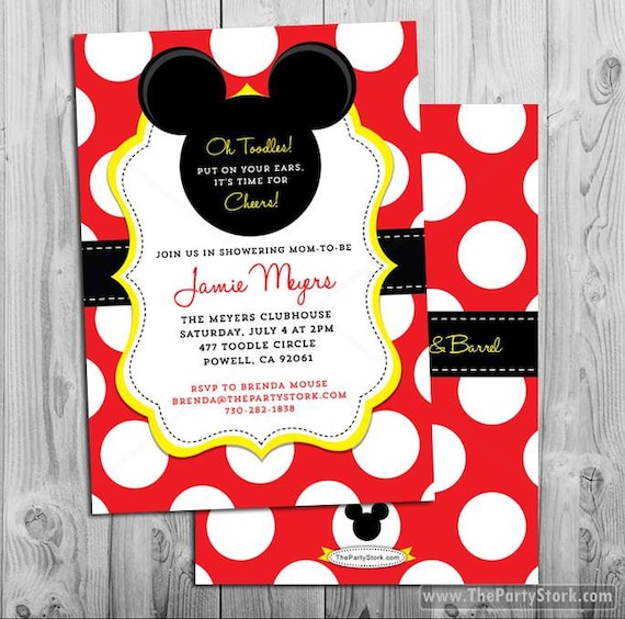 Mickey Mouse Digital Invitations 8