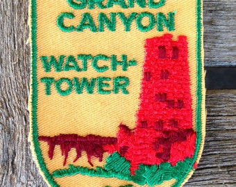 LAST ONE! Grand Canyon Watch Tower Vintage Souvenir Travel Patch from Voyager