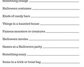 halloween scattergories lists