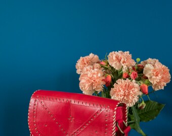 Isobel Bag/red ladies leather bag