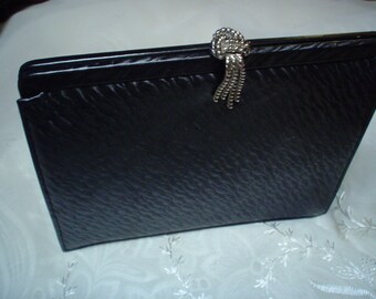 Vintage Black Andrew Geller Designer Clutch Purse