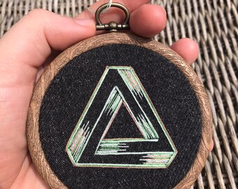 Penrose Triangle Hand Embroidery