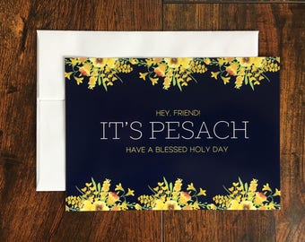 Pesach greeting card | Jewish holiday card | Passover postcard
