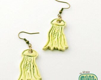 Jellyfish earrings, sea nettle marine biology jewellery, choose your earring wires