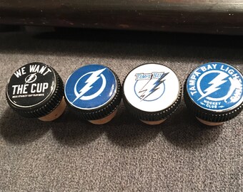 Tampa Bay Lightning Wine Cork Stoppers s/4