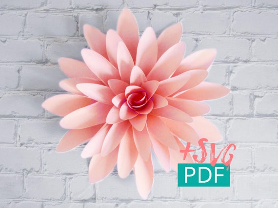 paper flower template svg pdf cricut diy flower diy decor paper flower backdrop template
