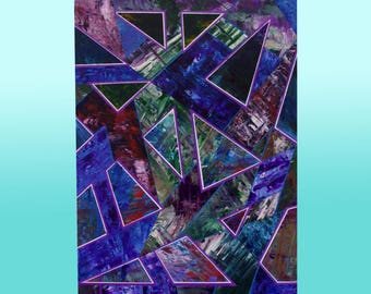 Geometric Acrylic Painting on Canvas