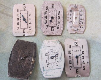 Watch Faces - Featured - Vintage Antique Watch faces - Assortment Faces - Steampunk - Scrapbooking C86